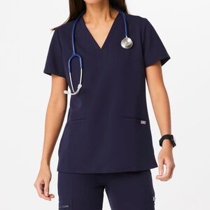 Navy Figs Scrub Top